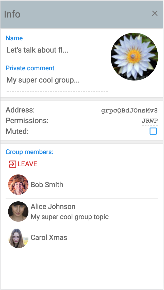 Mobile web: topic info