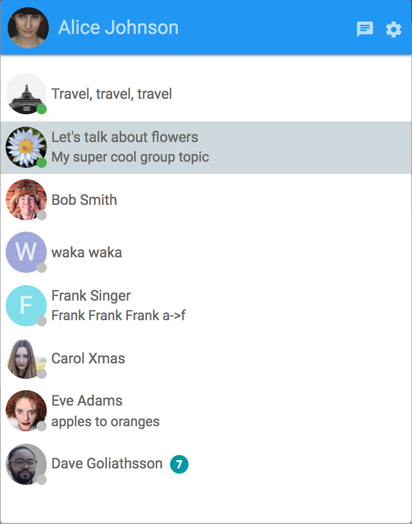 Mobile web: contacts