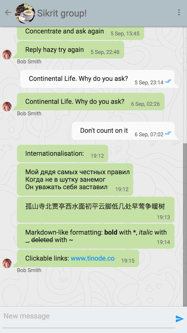 Mobile web: chat