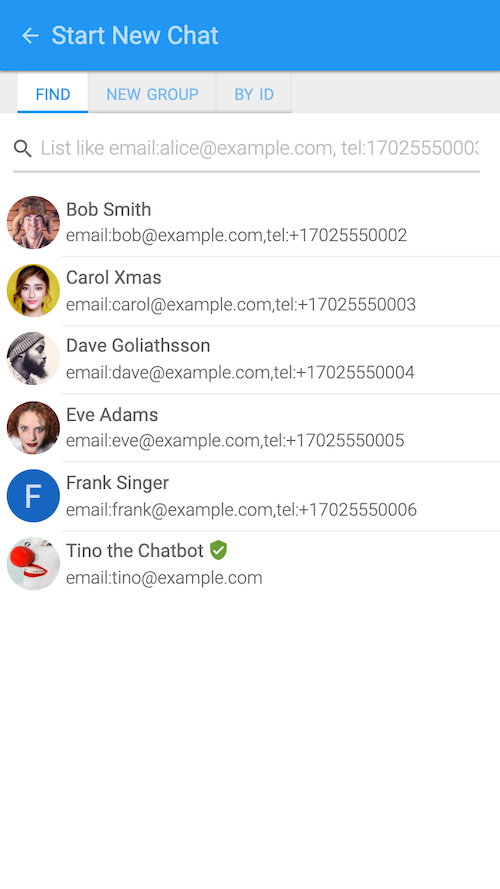Mobile web: start new chat